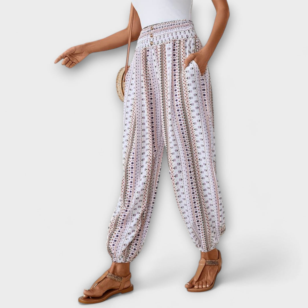 Scarlett - Pantalon avec motif ethnique