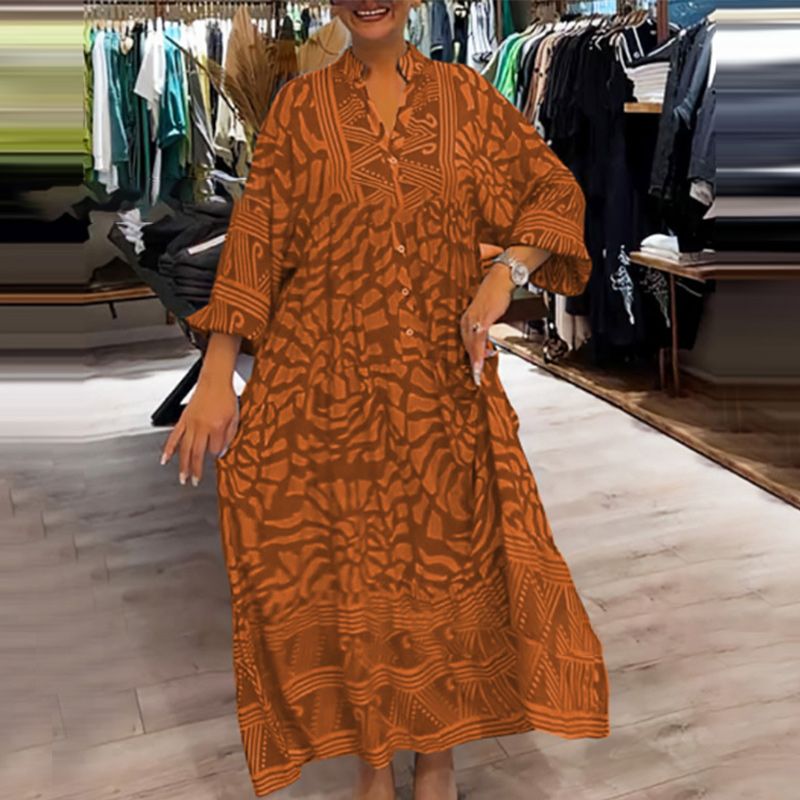 Azzon| Vestido Feminino Confortável com Estampa Moderna