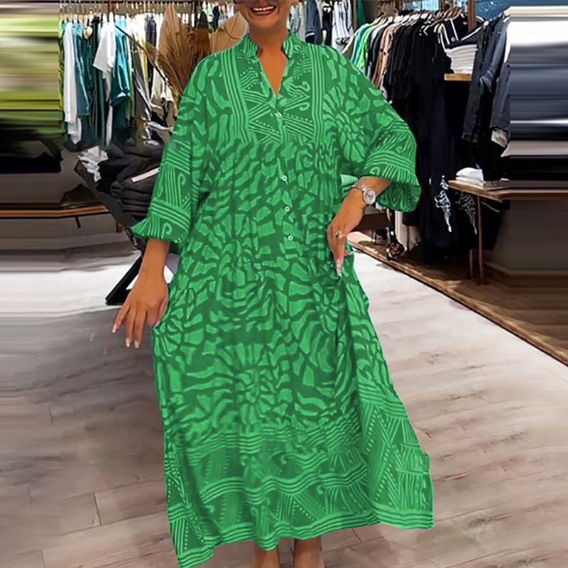 Azzon| Vestido Feminino Confortável com Estampa Moderna