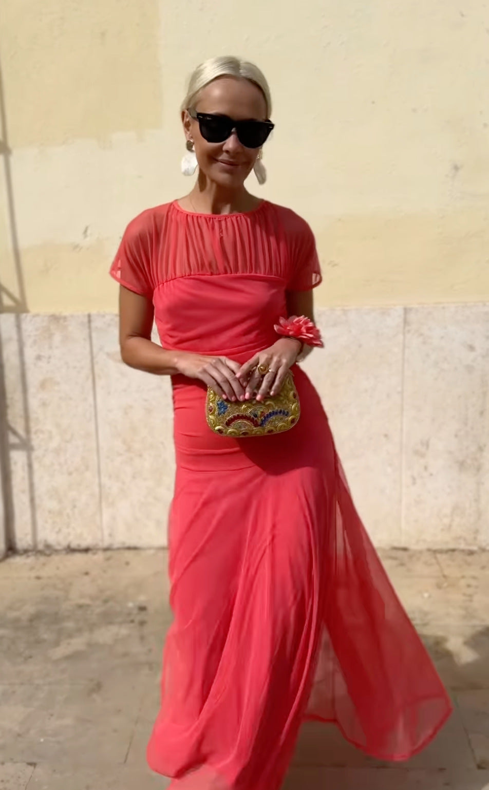 Lauren | Robe en chiffon à encolure ronde pour femmes