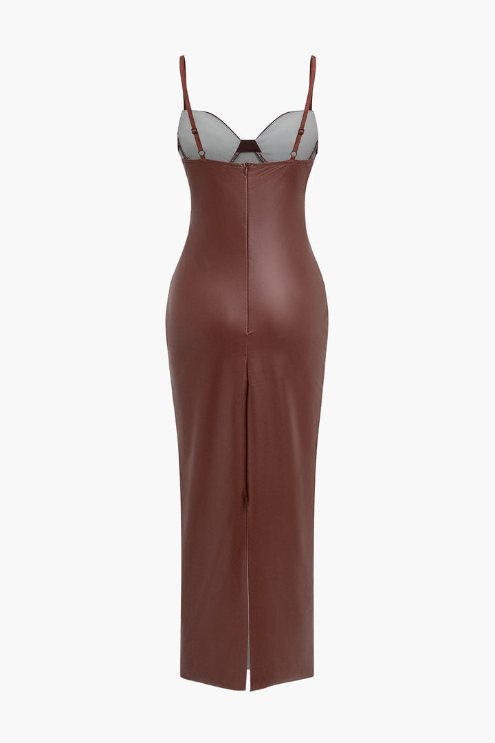 Sophia | Vestido maxi de piel seductor – Sexy y elegante