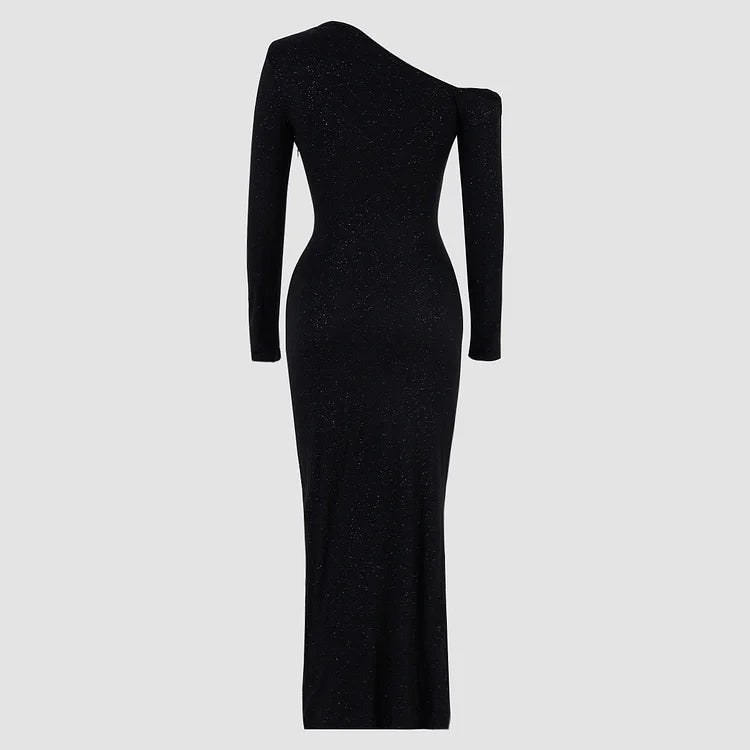 Robe de soirée pour femme | ajustée, asymétrique avec brillance