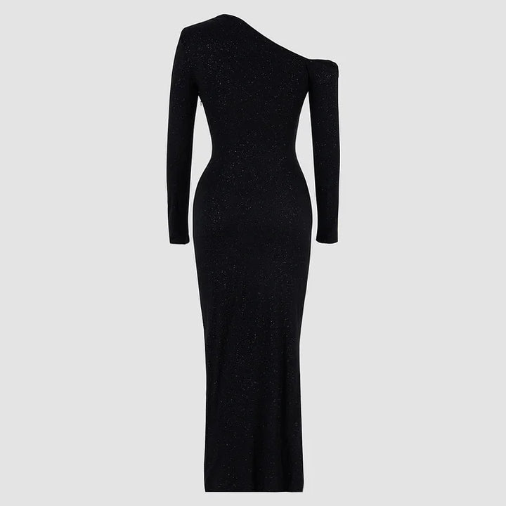Robe de soirée pour femme | ajustée, asymétrique avec brillance
