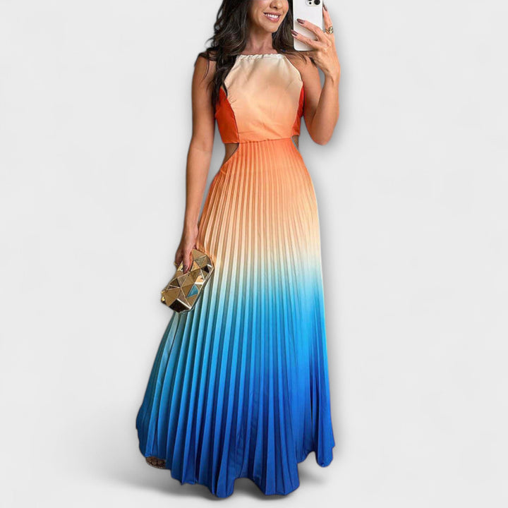 Haven - Stilvolles rückenfreies Batik-Maxikleid