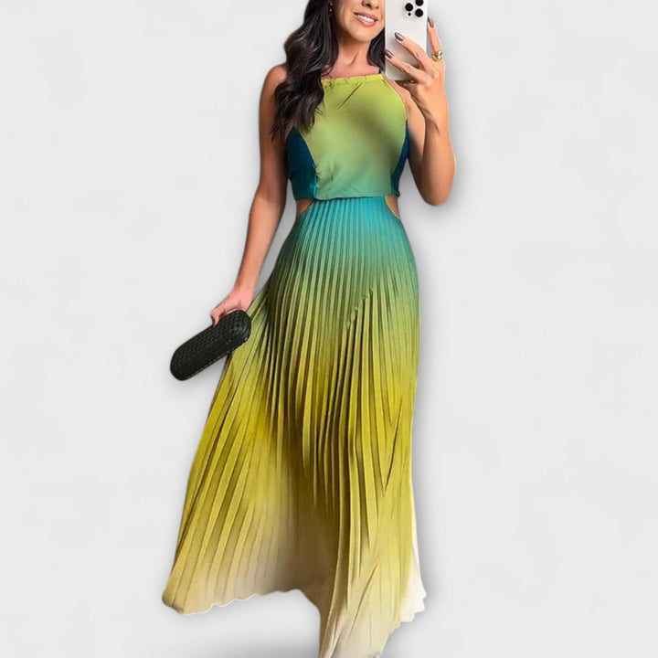 Haven - Stilvolles rückenfreies Batik-Maxikleid