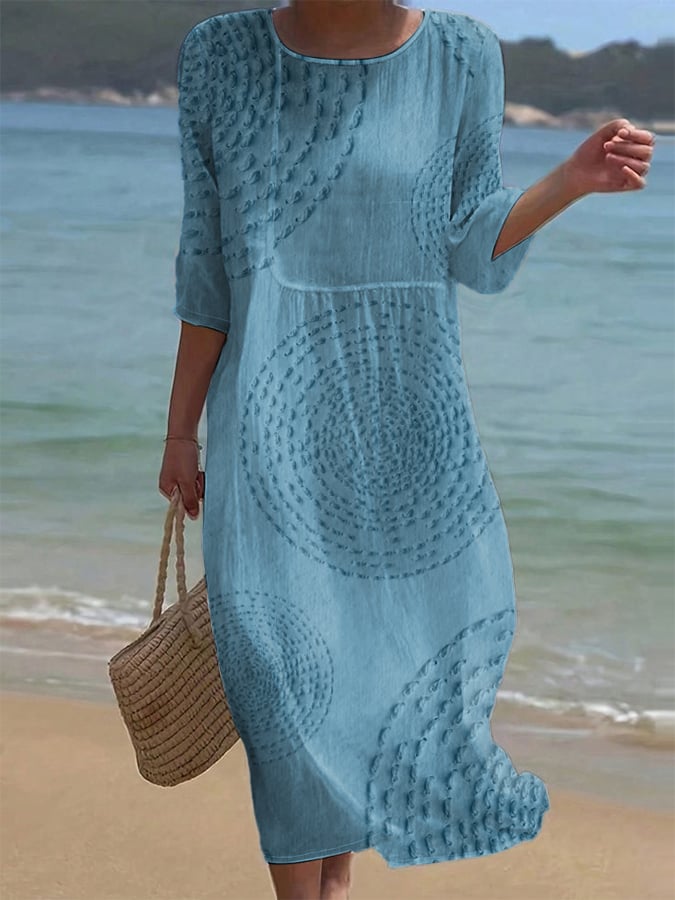 Daphne | Stylish Casual Dress in Simple Solid Color Design