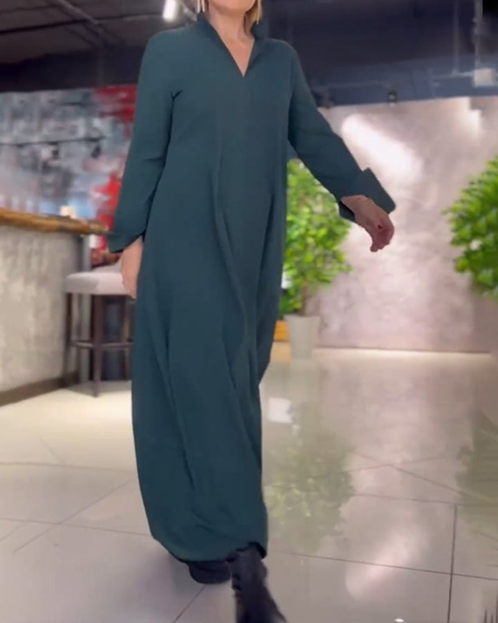 Uzila | Long, Loose Dress with Slit