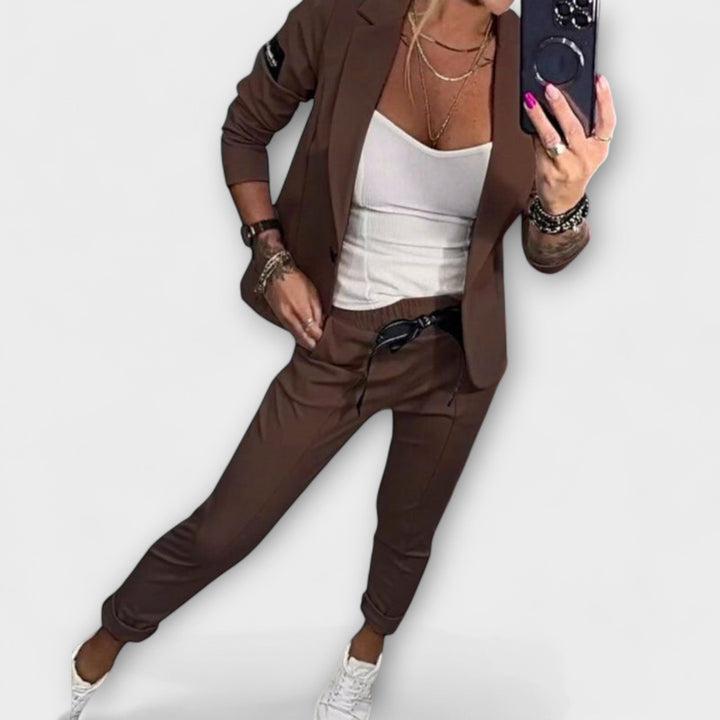 Vionne | Ensemble élégant de haut, veste et pantalon
