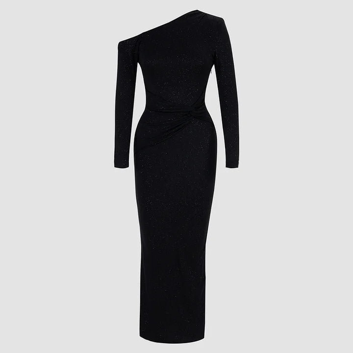 Robe de soirée pour femme | ajustée, asymétrique avec brillance