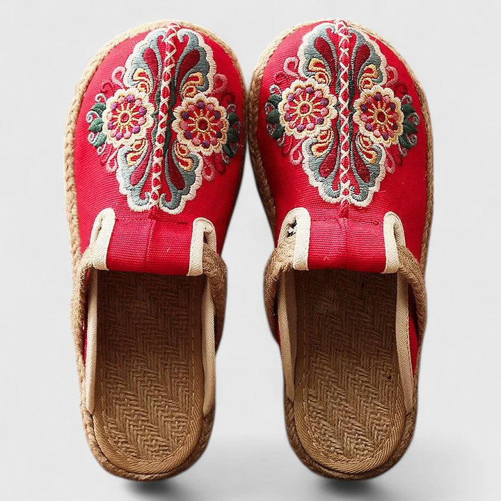 Marousse | Comode mules floreali fatte a mano