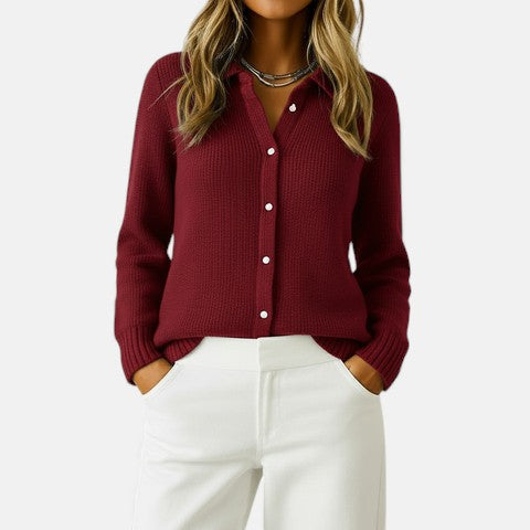 Audrey | Cardigan classique en maille avec boutons