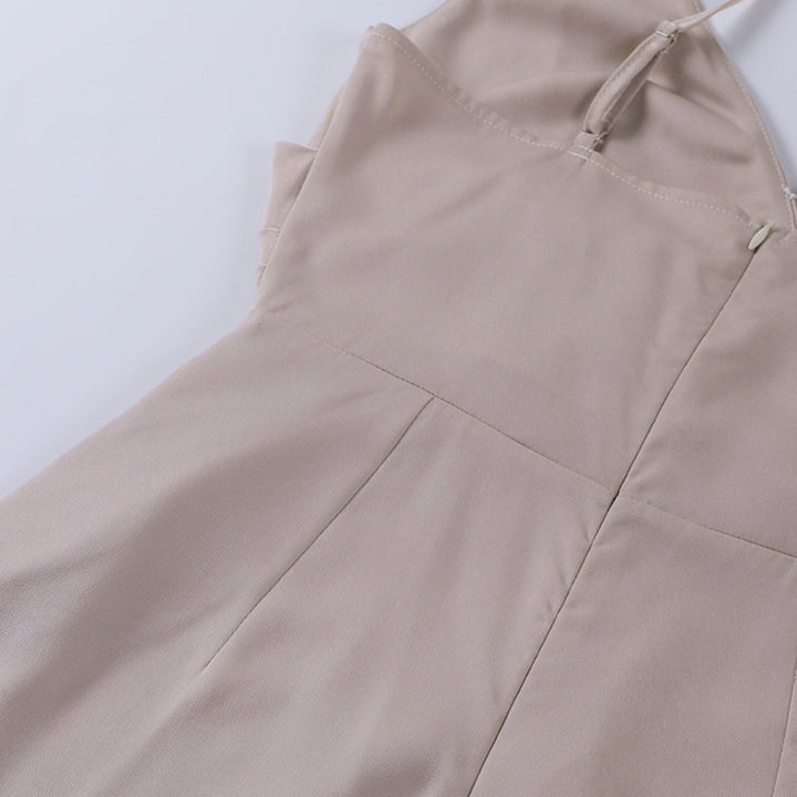 Women’s Elegant V-Neck Maxi Dress with Spaghetti Straps