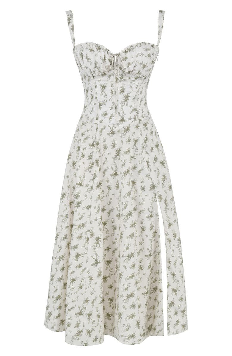 Robe midi corset – taille cintrée et jupe fluide