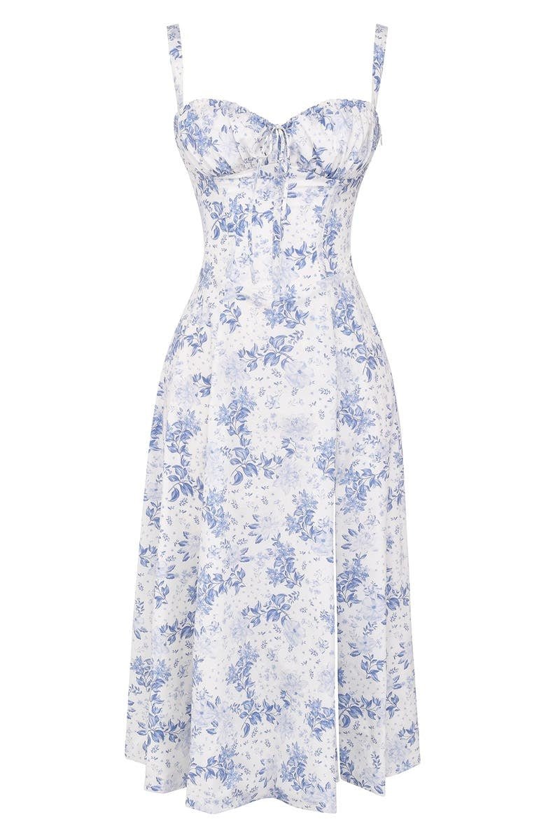 Robe midi corset – taille cintrée et jupe fluide
