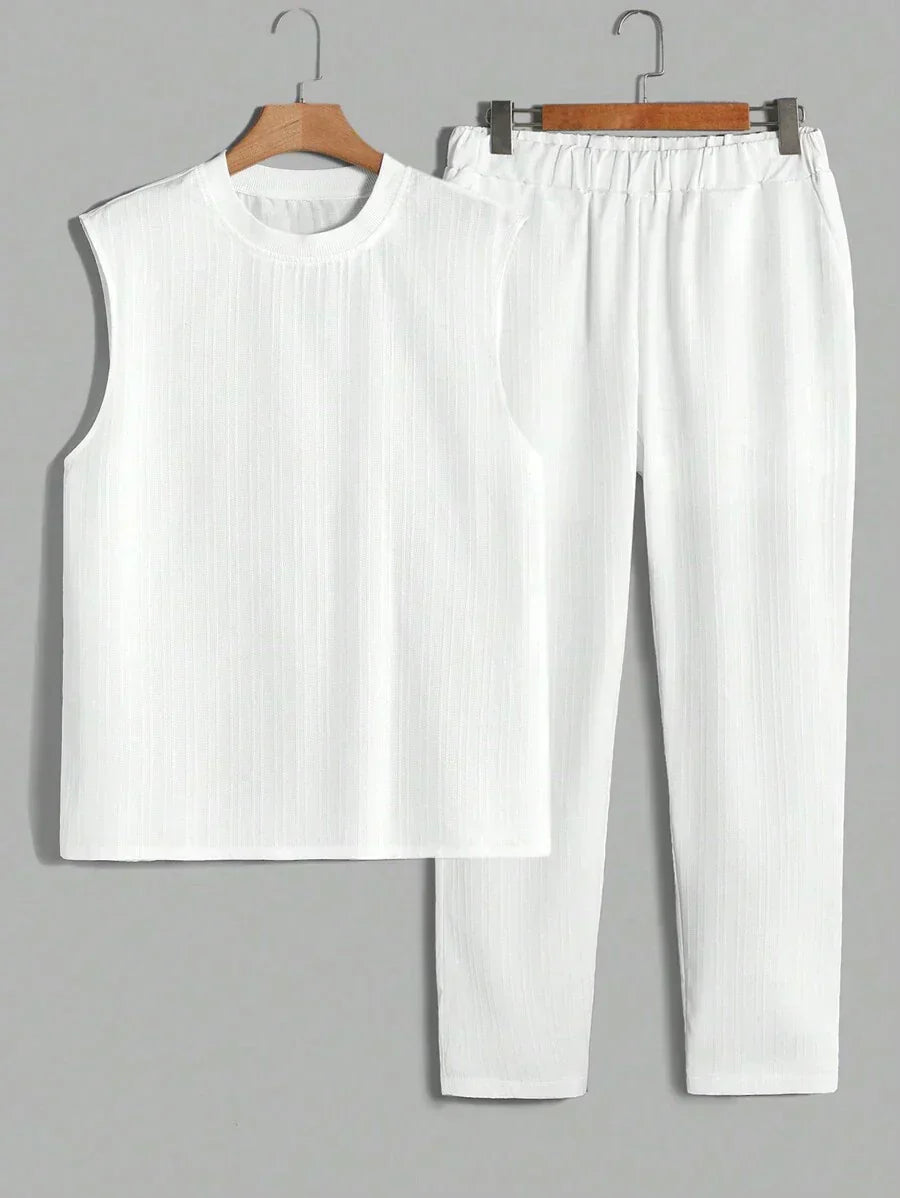 Conjunto de verano sin mangas para hombre – Ligero y transpirable
