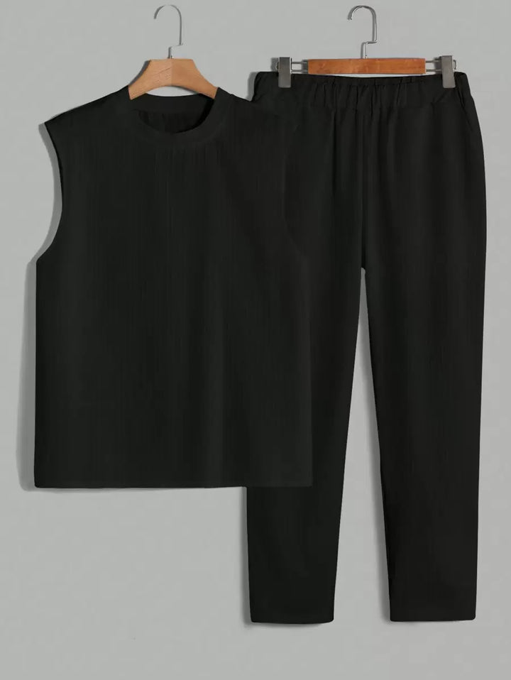 Conjunto de verano sin mangas para hombre – Ligero y transpirable