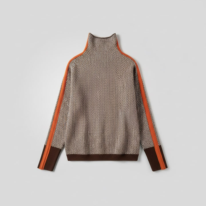 Elara | Col roulé à rayures contrastantes