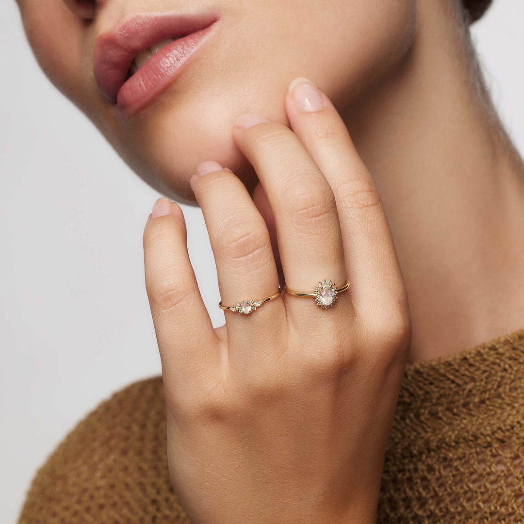Lioravelle | Bague Diamant Violet Or 18 carats