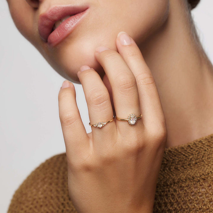 Lioravelle | Bague Diamant Violet Or 18 carats