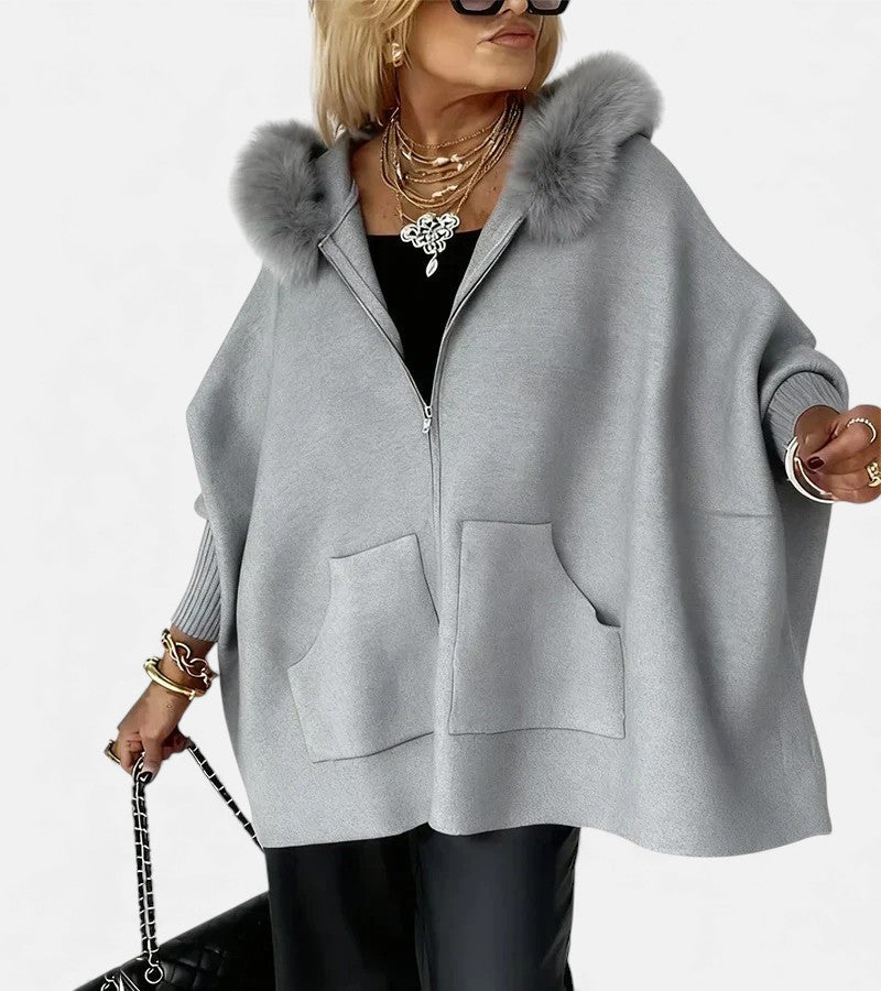 ARABELLE™ | Manteau décontracté à capuche avec col en fourrure