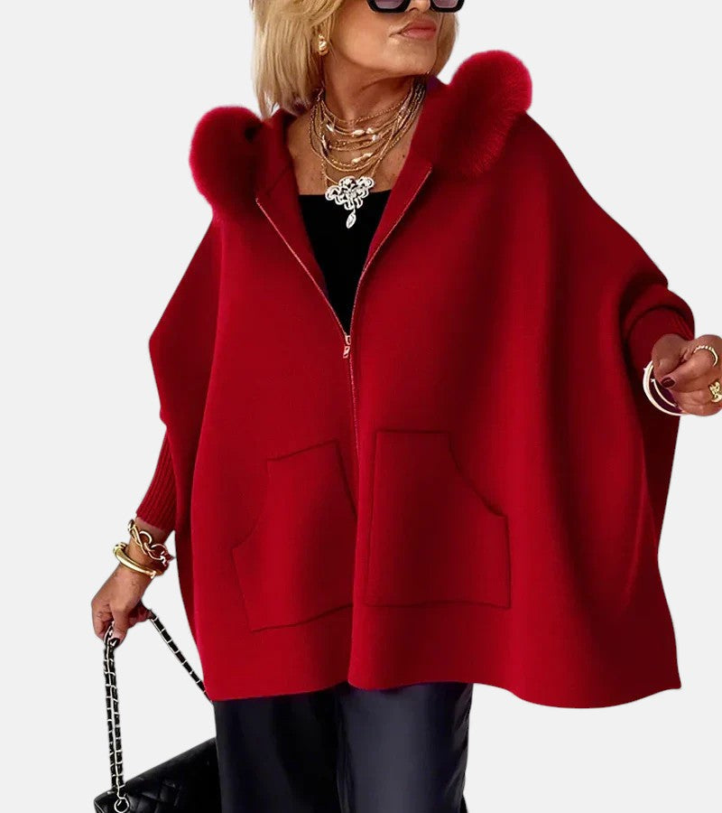 ARABELLE™ | Manteau décontracté à capuche avec col en fourrure