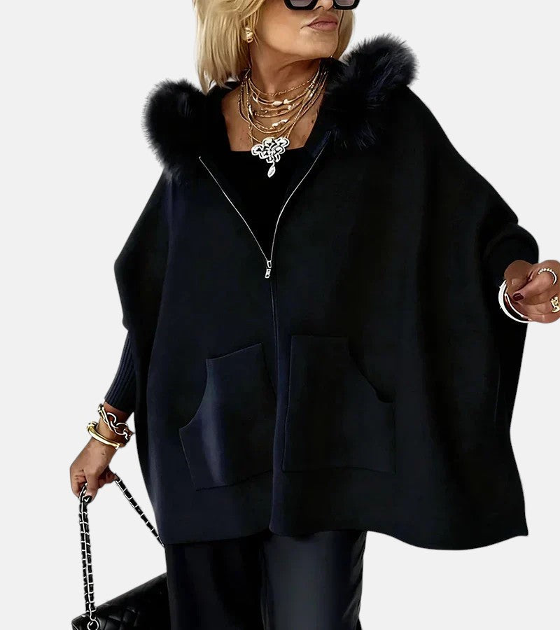 ARABELLE™ | Manteau décontracté à capuche avec col en fourrure