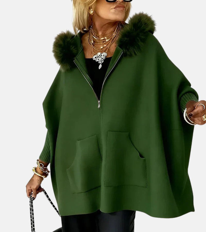 ARABELLE™ | Manteau décontracté à capuche avec col en fourrure