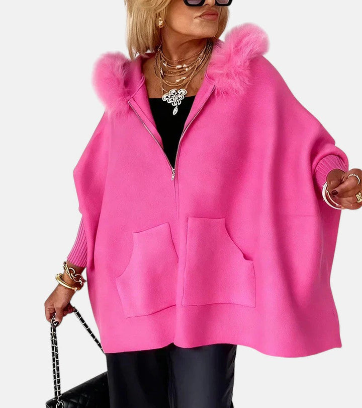 ARABELLE™ | Manteau décontracté à capuche avec col en fourrure