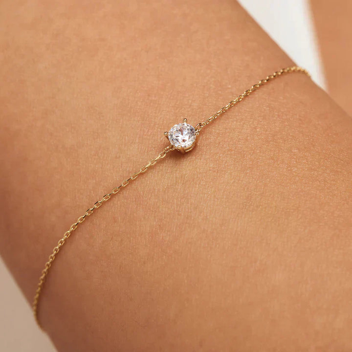 Dalynette | Bracelet avec pierres de moissanite en or 14 carats