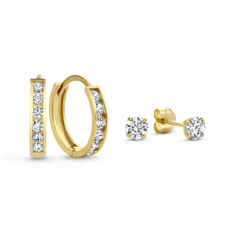 Syrenellee | Parure de boucles d’oreilles en or 14 carats