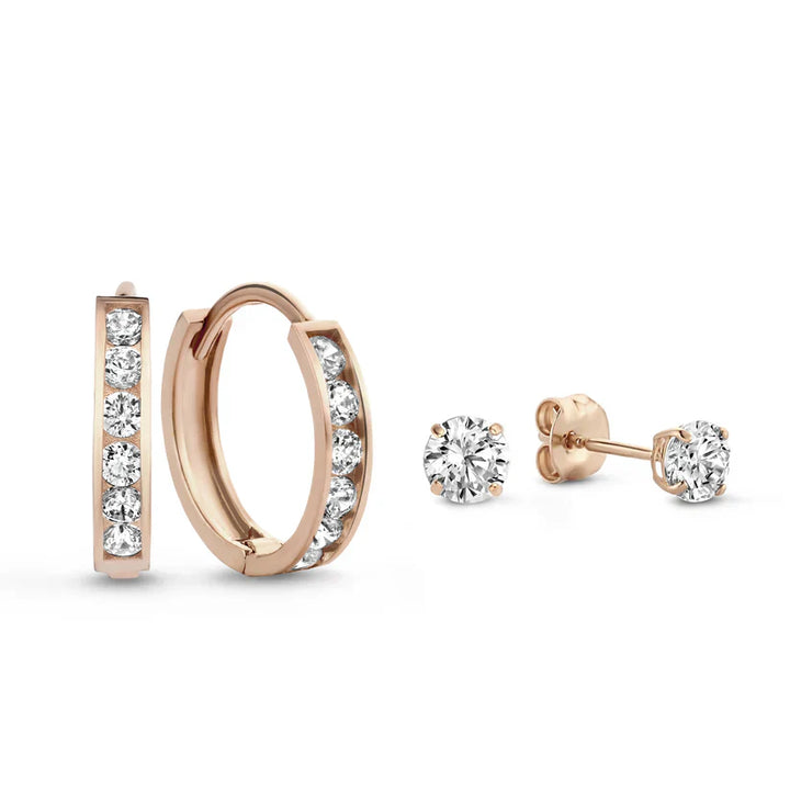 Syrenellee | Parure de boucles d’oreilles en or 14 carats