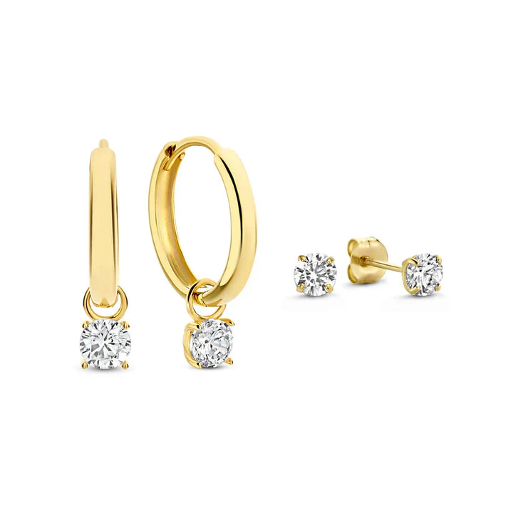 Krizalyssa | Boucles d’oreilles pendentif diamant en or 18 carats