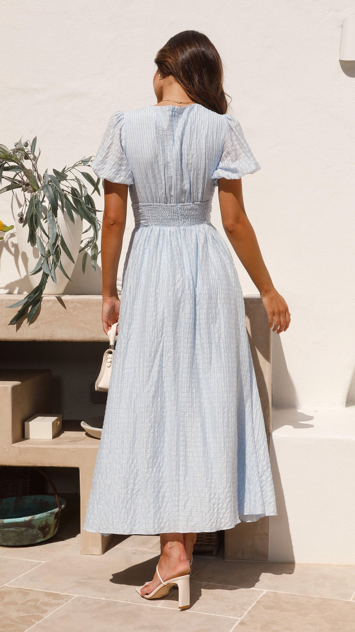 Robe maxi fluide élégante à boutons pour femme