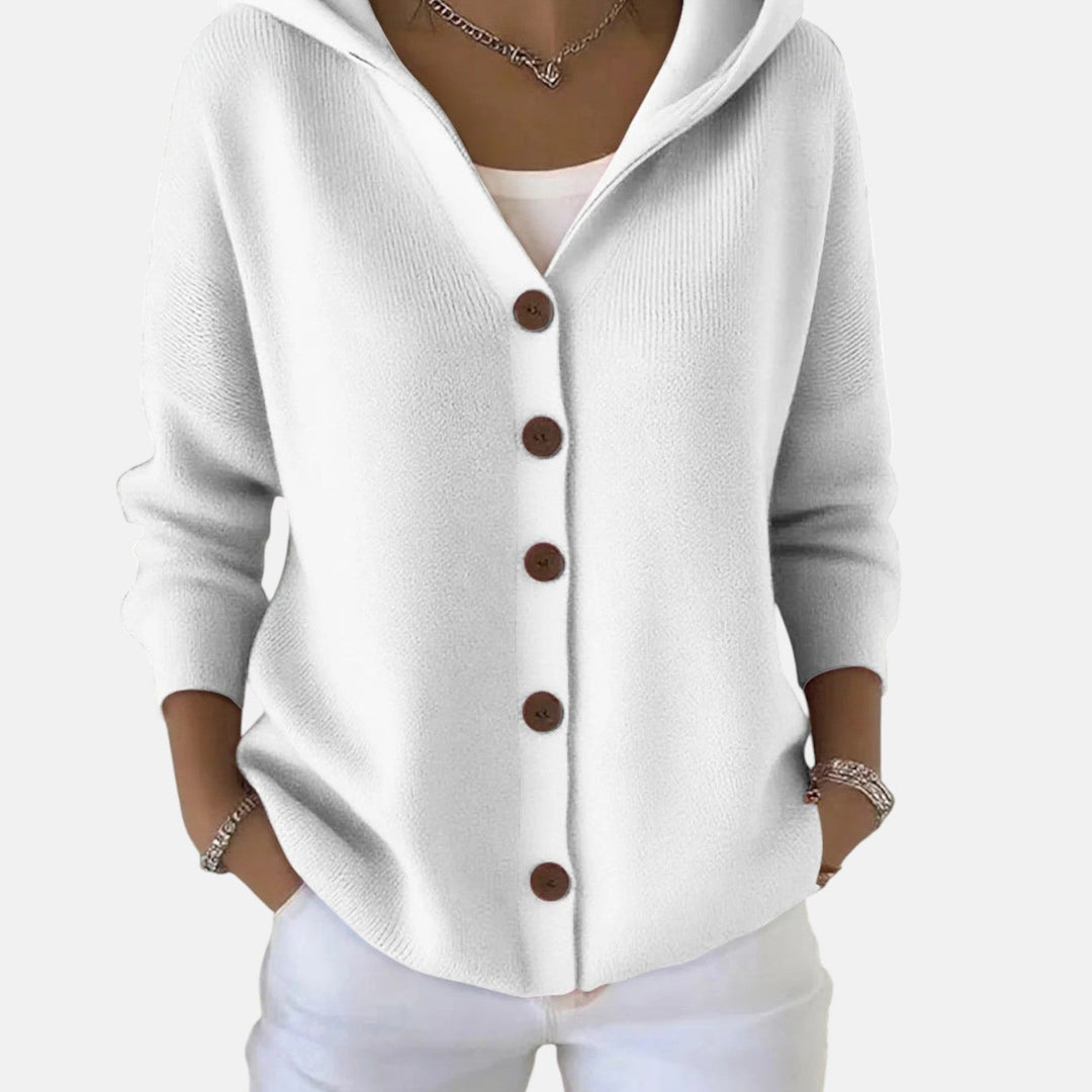 Zoé – Cardigan à capuche doux pour un confort quotidien sans effort
