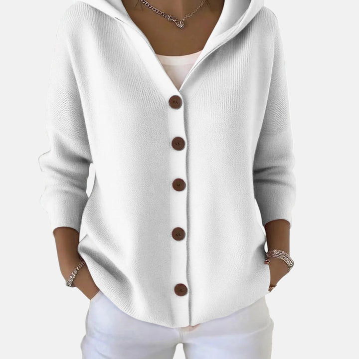 Zoé – Cardigan à capuche doux pour un confort quotidien sans effort