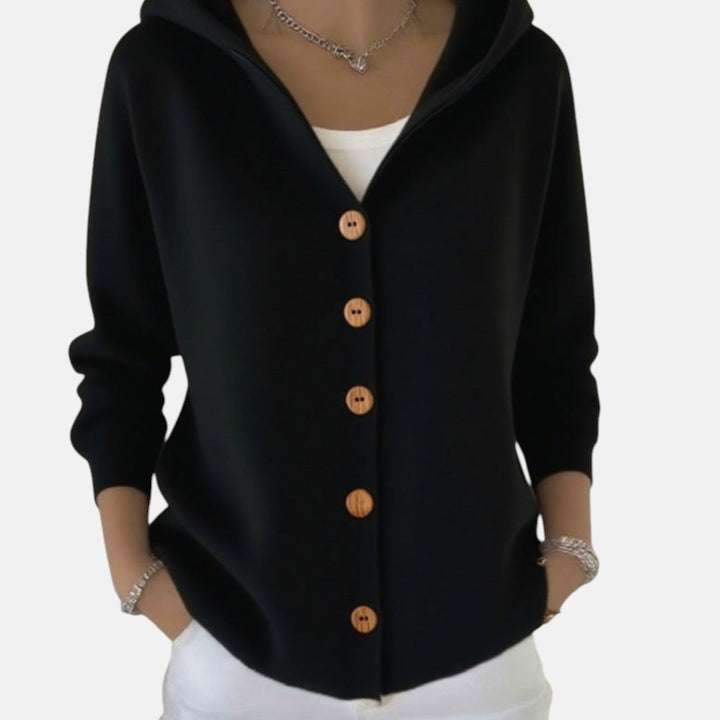 Zoé – Cardigan à capuche doux pour un confort quotidien sans effort