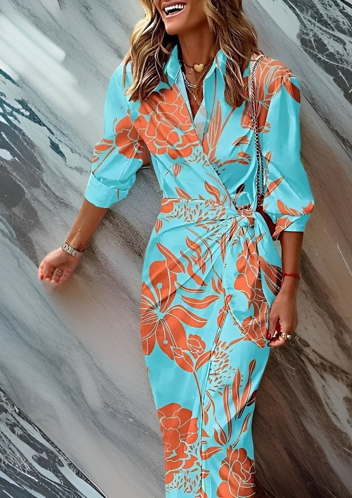 Tonya | Feminine Wrap Dress with Stylish Pattern
