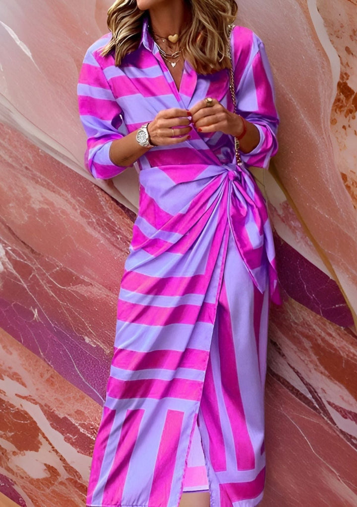 Tonya | Feminine Wrap Dress with Stylish Pattern