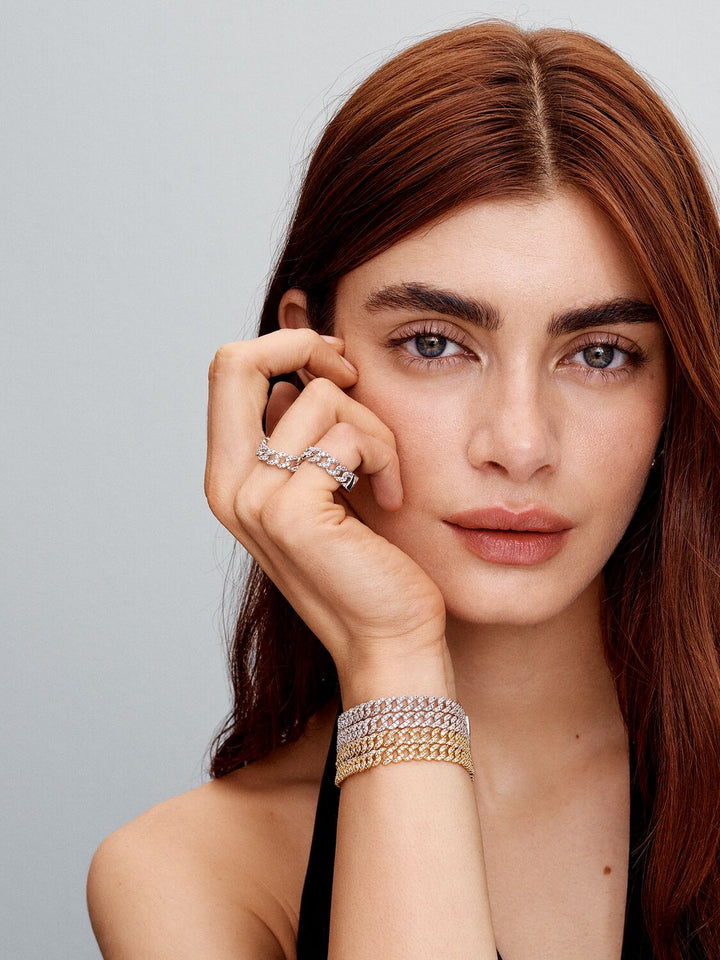 Shannelise | Bracelet cubain rose en or 18 carats