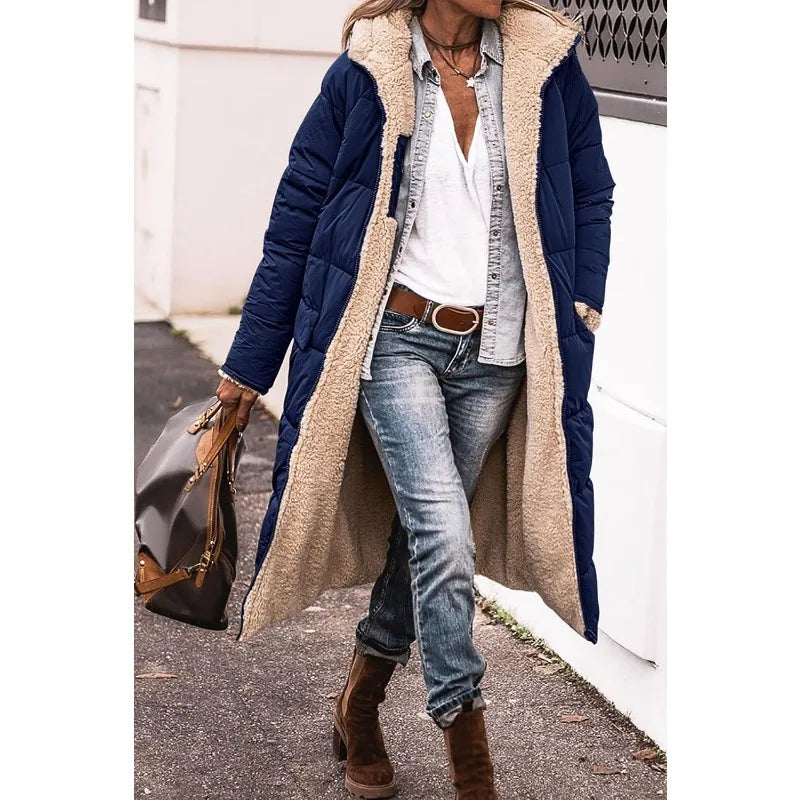 Lena Manteau matelassé réversible à capuche