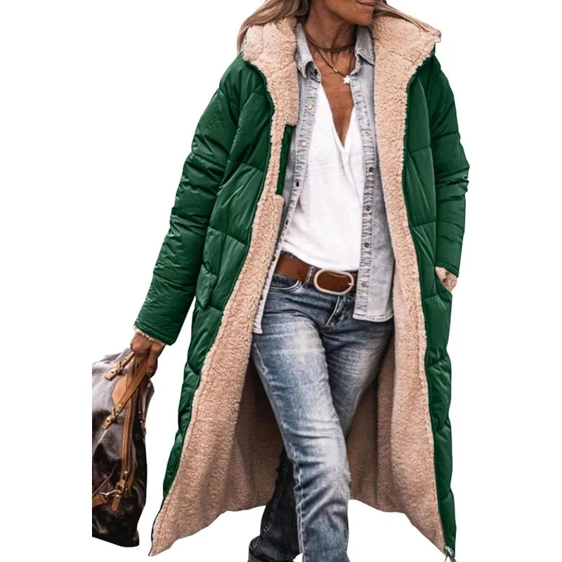 Lena Manteau matelassé réversible à capuche