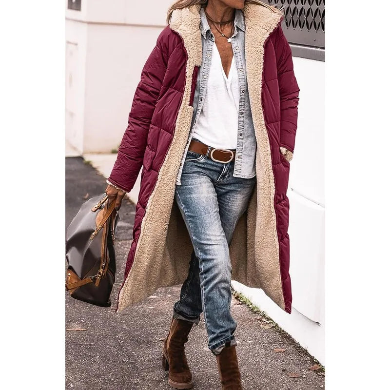 Lena Manteau matelassé réversible à capuche