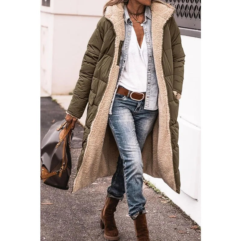 Lena Manteau matelassé réversible à capuche