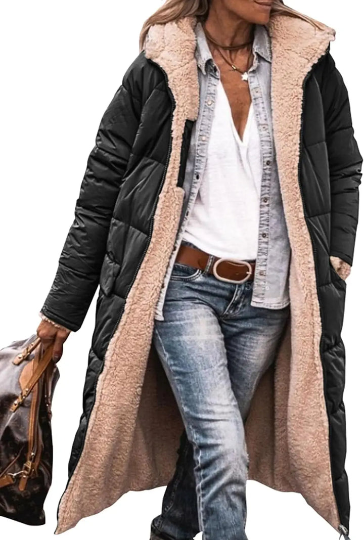 Lena Manteau matelassé réversible à capuche