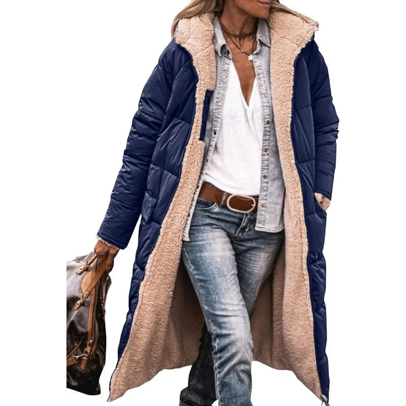 Lena Manteau matelassé réversible à capuche