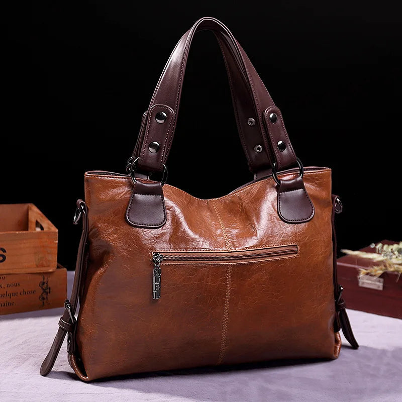 Aralyn - Cabas raffiné en cuir souple