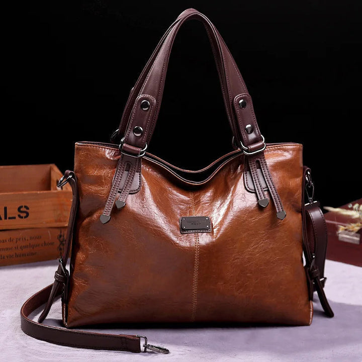 Aralyn - Cabas raffiné en cuir souple