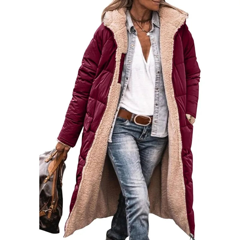 Lena Manteau matelassé réversible à capuche