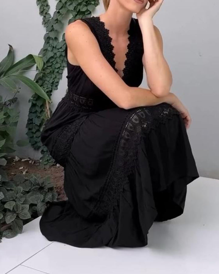 Daniela | Elegant Lace Tank Dress with V-Neck