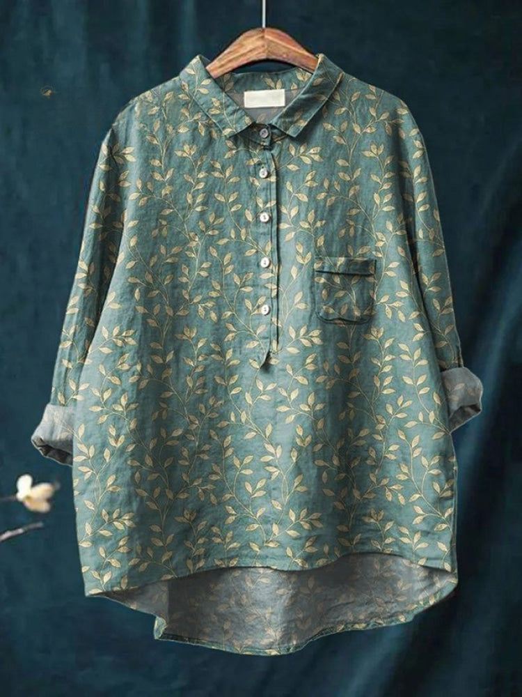 Zora | Chemise brodée florale vibrante